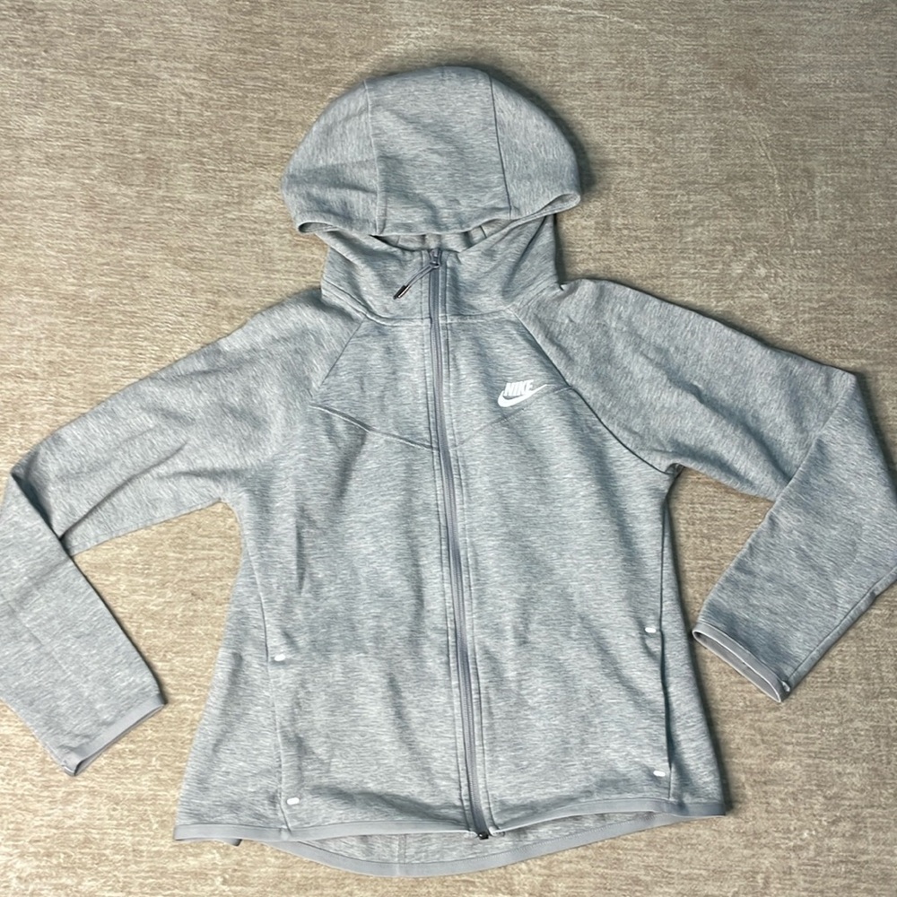 Gray Nike Zip Up Hoodie